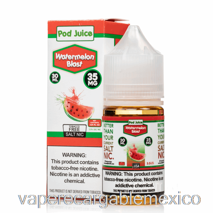 Vape Recargable Sandia Blast - Jugo De Vaina - 30ml 35mg